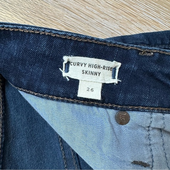 Madewell Curvy High Rise Skinny Jeans Hayes Wash Denim- Size 26 - Picture 12 of 16